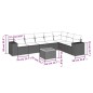 vidaXL 8-tlg. Garten-Sofagarnitur mit Kissen Schwarz Poly Rattan vidaXL 8-tlg. Garten-Sofagarnitur mit Kissen Schwarz Poly Rattan