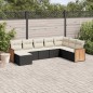 vidaXL 8-tlg. Garten-Sofagarnitur mit Kissen Schwarz Poly Rattan vidaXL 8-tlg. Garten-Sofagarnitur mit Kissen Schwarz Poly Rattan