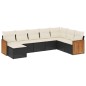 vidaXL 8-tlg. Garten-Sofagarnitur mit Kissen Schwarz Poly Rattan vidaXL 8-tlg. Garten-Sofagarnitur mit Kissen Schwarz Poly Rattan