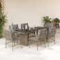 vidaXL 7-tlg. Garten-Essgruppe mit Kissen Beigemischung Poly Rattan vidaXL 7-tlg. Garten-Essgruppe mit Kissen Beigemischung Poly Rattan