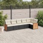 vidaXL 6-tlg. Garten-Sofagarnitur mit Kissen Schwarz Poly Rattan vidaXL 6-tlg. Garten-Sofagarnitur mit Kissen Schwarz Poly Rattan