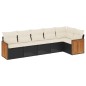 vidaXL 6-tlg. Garten-Sofagarnitur mit Kissen Schwarz Poly Rattan vidaXL 6-tlg. Garten-Sofagarnitur mit Kissen Schwarz Poly Rattan