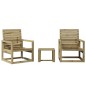 vidaXL 3-tlg. Garten-Lounge-Set Kiefernholz Imprägniert vidaXL 3-tlg. Garten-Lounge-Set Kiefernholz Imprägniert