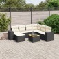 vidaXL 8-tlg. Garten-Sofagarnitur mit Kissen Schwarz Poly Rattan vidaXL 8-tlg. Garten-Sofagarnitur mit Kissen Schwarz Poly Rattan