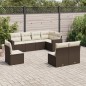 vidaXL 8-tlg. Garten-Sofagarnitur mit Kissen Braun Poly Rattan vidaXL 8-tlg. Garten-Sofagarnitur mit Kissen Braun Poly Rattan