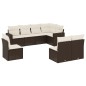 vidaXL 8-tlg. Garten-Sofagarnitur mit Kissen Braun Poly Rattan vidaXL 8-tlg. Garten-Sofagarnitur mit Kissen Braun Poly Rattan