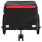 vidaXL Fahrradanhänger Schwarz und Rot 45 kg Eisen vidaXL Fahrradanhänger Schwarz und Rot 45 kg Eisen