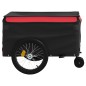 vidaXL Fahrradanhänger Schwarz und Rot 45 kg Eisen vidaXL Fahrradanhänger Schwarz und Rot 45 kg Eisen
