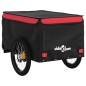 vidaXL Fahrradanhänger Schwarz und Rot 45 kg Eisen vidaXL Fahrradanhänger Schwarz und Rot 45 kg Eisen