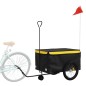 vidaXL Fahrradanhänger Schwarz und Gelb 45 kg Eisen vidaXL Fahrradanhänger Schwarz und Gelb 45 kg Eisen