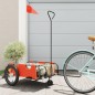 vidaXL Fahrradanhänger Orange Oxford-Gewebe und Eisen vidaXL Fahrradanhänger Orange Oxford-Gewebe und Eisen