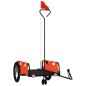 vidaXL Fahrradanhänger Orange Oxford-Gewebe und Eisen vidaXL Fahrradanhänger Orange Oxford-Gewebe und Eisen