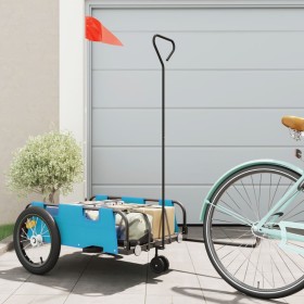vidaXL Fahrradanhänger Blau Oxford-Gewebe und Eisen