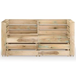2-Sitzer Outdoor-Sofa Grün Imprägniertes Kiefernholz