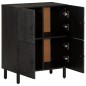 vidaXL Beistellschrank Schwarz 60x33x75 cm Massivholz Mango vidaXL Beistellschrank Schwarz 60x33x75 cm Massivholz Mango