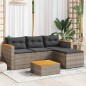 vidaXL 3-tlg. Garten-Sofagarnitur mit Kissen Grau Poly Rattan vidaXL 3-tlg. Garten-Sofagarnitur mit Kissen Grau Poly Rattan