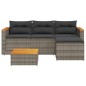 vidaXL 3-tlg. Garten-Sofagarnitur mit Kissen Grau Poly Rattan vidaXL 3-tlg. Garten-Sofagarnitur mit Kissen Grau Poly Rattan