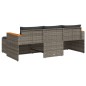 vidaXL 3-tlg. Garten-Sofagarnitur mit Kissen Grau Poly Rattan vidaXL 3-tlg. Garten-Sofagarnitur mit Kissen Grau Poly Rattan