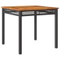 vidaXL Gartentisch Schwarz 80x80x75 cm Poly Rattan Akazienholz vidaXL Gartentisch Schwarz 80x80x75 cm Poly Rattan Akazienholz