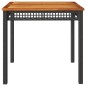 vidaXL Gartentisch Schwarz 80x80x75 cm Poly Rattan Akazienholz vidaXL Gartentisch Schwarz 80x80x75 cm Poly Rattan Akazienholz