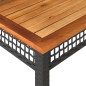 vidaXL Gartentisch Schwarz 80x80x75 cm Poly Rattan Akazienholz vidaXL Gartentisch Schwarz 80x80x75 cm Poly Rattan Akazienholz