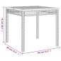 vidaXL Gartentisch Schwarz 80x80x75 cm Poly Rattan Akazienholz vidaXL Gartentisch Schwarz 80x80x75 cm Poly Rattan Akazienholz