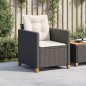 vidaXL Gartensessel mit Kissen Schwarz Poly Rattan vidaXL Gartensessel mit Kissen Schwarz Poly Rattan
