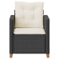 vidaXL Gartensessel mit Kissen Schwarz Poly Rattan vidaXL Gartensessel mit Kissen Schwarz Poly Rattan