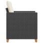 vidaXL Gartensessel mit Kissen Schwarz Poly Rattan vidaXL Gartensessel mit Kissen Schwarz Poly Rattan
