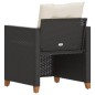 vidaXL Gartensessel mit Kissen Schwarz Poly Rattan vidaXL Gartensessel mit Kissen Schwarz Poly Rattan
