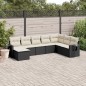 vidaXL 8-tlg. Garten-Sofagarnitur mit Kissen Schwarz Poly Rattan vidaXL 8-tlg. Garten-Sofagarnitur mit Kissen Schwarz Poly Rattan