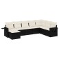 vidaXL 8-tlg. Garten-Sofagarnitur mit Kissen Schwarz Poly Rattan vidaXL 8-tlg. Garten-Sofagarnitur mit Kissen Schwarz Poly Rattan