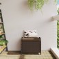 vidaXL Gartenhocker mit Kissen Braun 58x46x46 cm Poly Rattan vidaXL Gartenhocker mit Kissen Braun 58x46x46 cm Poly Rattan