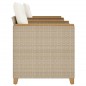vidaXL 3-tlg. Bistro-Set mit Kissen Beige Poly Rattan Akazienholz vidaXL 3-tlg. Bistro-Set mit Kissen Beige Poly Rattan Akazienholz