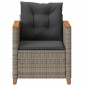 vidaXL Gartensessel mit Kissen Grau Poly Rattan vidaXL Gartensessel mit Kissen Grau Poly Rattan