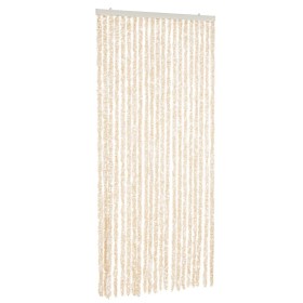 vidaXL Fliegenvorhang Beige und Weiß 100x230 cm Chenille