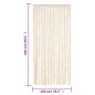 vidaXL Fliegenvorhang Beige und Weiß 100x230 cm Chenille vidaXL Fliegenvorhang Beige und Weiß 100x230 cm Chenille
