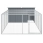 vidaXL Hundehütte mit Auslauf Anthrazit 197x396x110cm Verzinkter Stahl