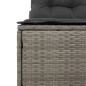 vidaXL Gartensofas ohne Armlehnen mit Kissen 2 Stk. Grau Poly Rattan vidaXL Gartensofas ohne Armlehnen mit Kissen 2 Stk. Grau Poly Rattan
