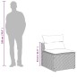 vidaXL Gartensofas ohne Armlehnen mit Kissen 2 Stk. Grau Poly Rattan vidaXL Gartensofas ohne Armlehnen mit Kissen 2 Stk. Grau Poly Rattan
