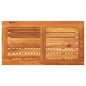 vidaXL Gartentisch Grau 70x38x42 cm Poly Rattan Akazienholz vidaXL Gartentisch Grau 70x38x42 cm Poly Rattan Akazienholz