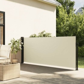 vidaXL Seitenmarkise Ausziehbar Creme 120x300 cm
