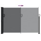 vidaXL Seitenmarkise Ausziehbar Schwarz 140x600 cm vidaXL Seitenmarkise Ausziehbar Schwarz 140x600 cm
