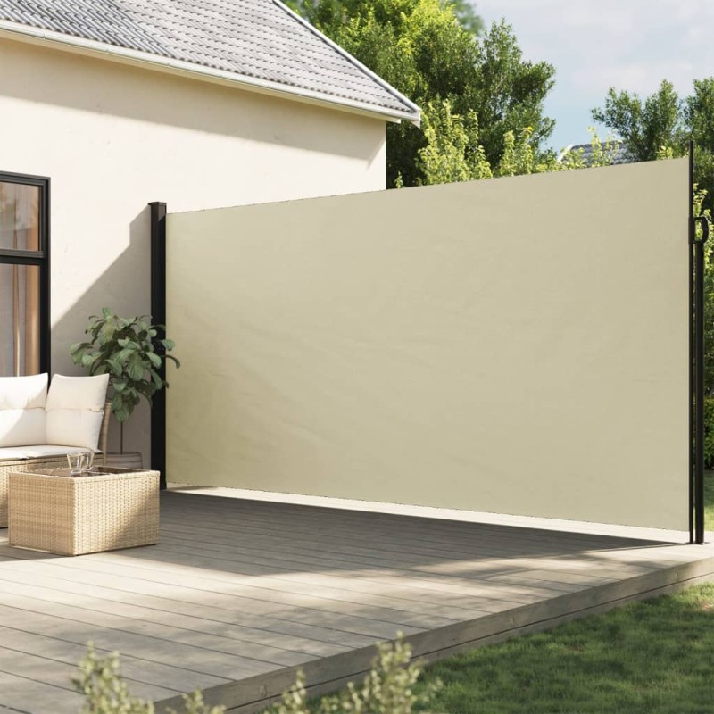 vidaXL Seitenmarkise Ausziehbar Creme 200x600 cm vidaXL Seitenmarkise Ausziehbar Creme 200x600 cm