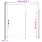 vidaXL Seitenmarkise Ausziehbar Creme 200x600 cm vidaXL Seitenmarkise Ausziehbar Creme 200x600 cm