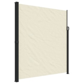 vidaXL Seitenmarkise Ausziehbar Creme 220x600 cm