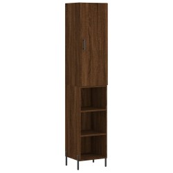 vidaXL Highboard Braun Eichen-Optik 34,5x34x180 cm Holzwerkstoff