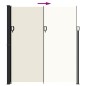 vidaXL Seitenmarkise Ausziehbar Creme 220x600 cm vidaXL Seitenmarkise Ausziehbar Creme 220x600 cm