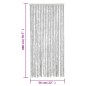 vidaXL Fliegenvorhang Grau 56x200 cm Chenille vidaXL Fliegenvorhang Grau 56x200 cm Chenille