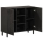 vidaXL Beistellschrank Schwarz 90x33x75 cm Massivholz Mango vidaXL Beistellschrank Schwarz 90x33x75 cm Massivholz Mango